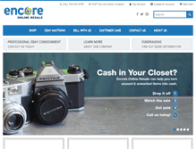 Tablet Screenshot of encoreonlineresale.com